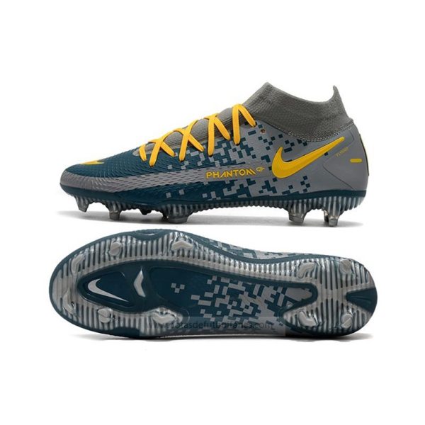 Nike Phantom Generative Texture Elite DF FG Gris Azul Amarillo